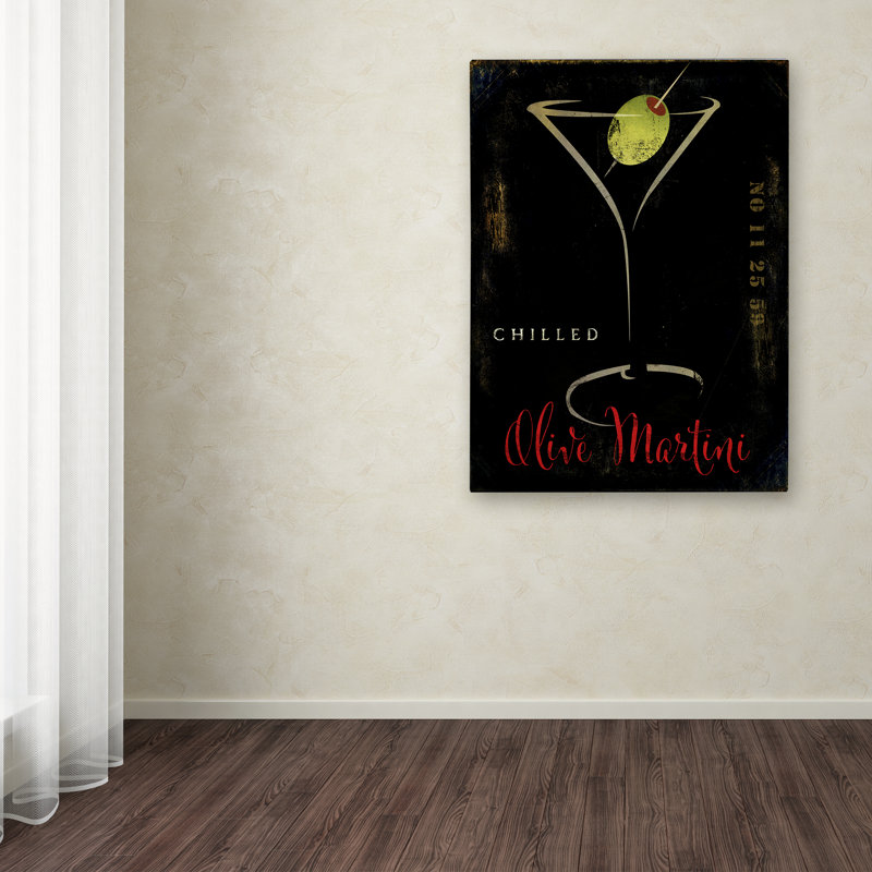 «Olive Martini II» par Jadaya, impression sur toile tendue, H 19 po x l 14 po x P 2 po