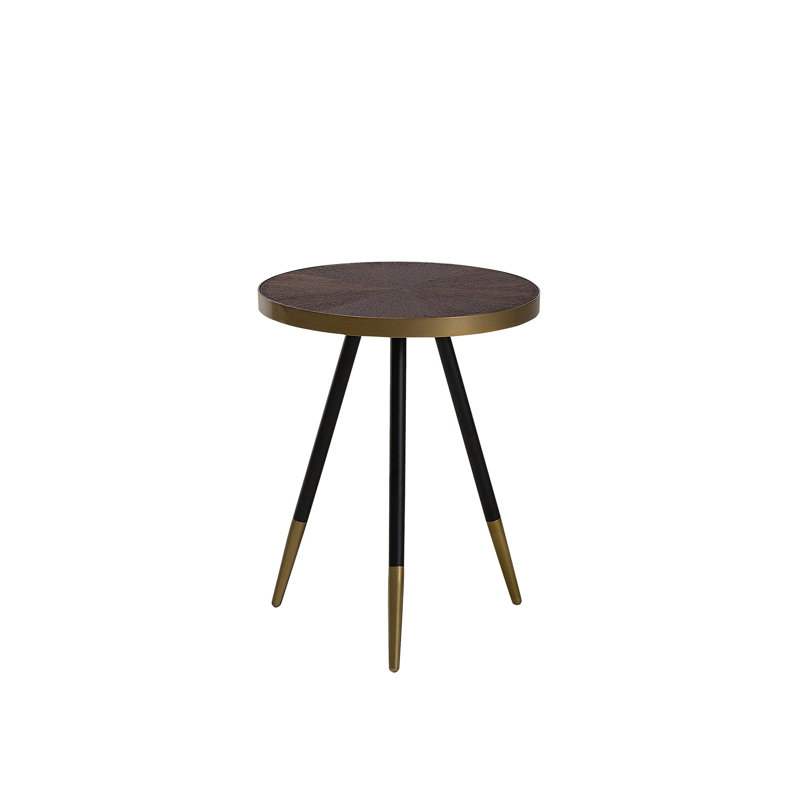 Nicolas End Table, Gold, Brown