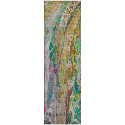 Premium Machine Washable Cerrito AMF602 Green Rug