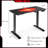 Bartman Adjustable Metal Base Computer Table