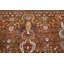 Tapis brun en laine noué à la main de conception unique 5 pi x 6 pi 7 po