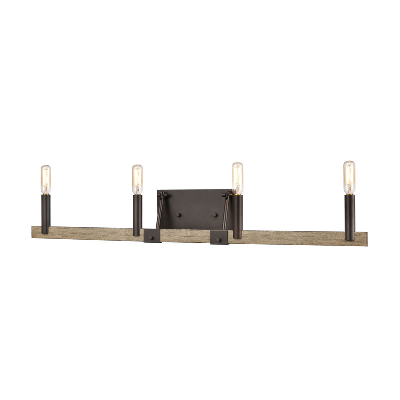 Éclairage pour salle de bain à 4 lumières de 32 po de largeur Transitions - Bronze huilé, Quatre lumières