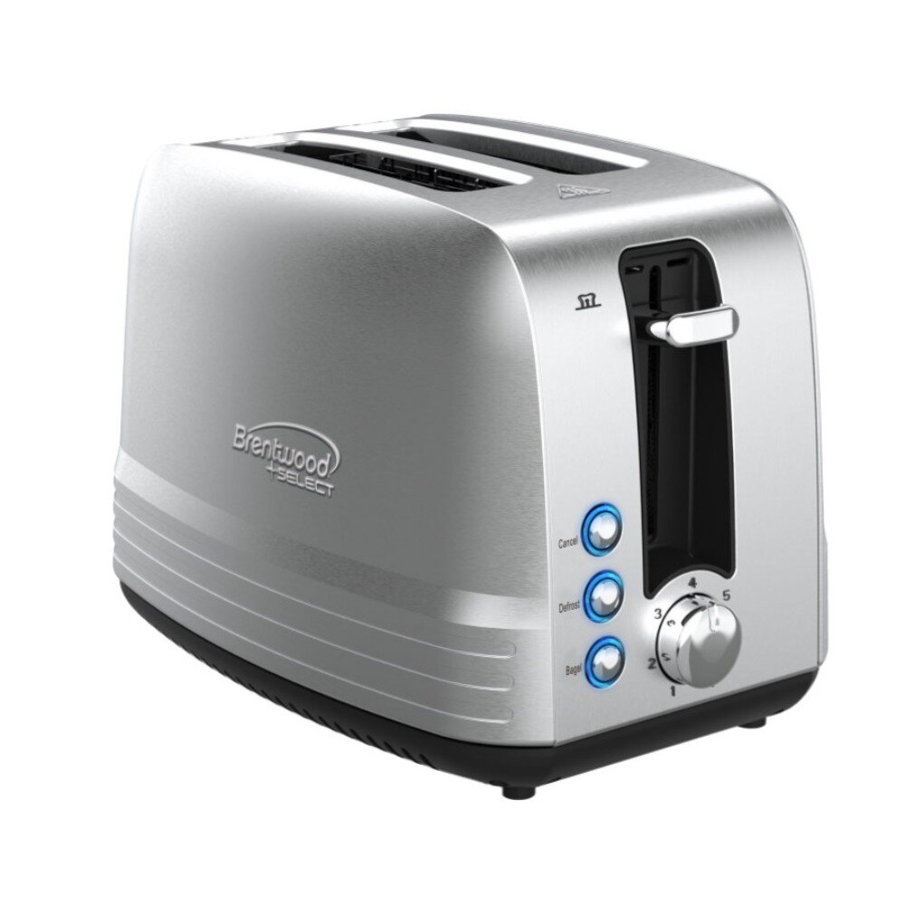 Buydeem 2-Slice Toaster, Extra Wide Slots, Retro Stainless Steel with High Lift Lever, Removal Crumb Tray, 7-Shade Settings, Silver