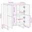 Solid Wood Rectangle Accent Cabinet
