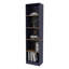Bibliothèque H 71,1 po, 5 tablettes, bleu Alby / chêne naturel - Bureau à domicile