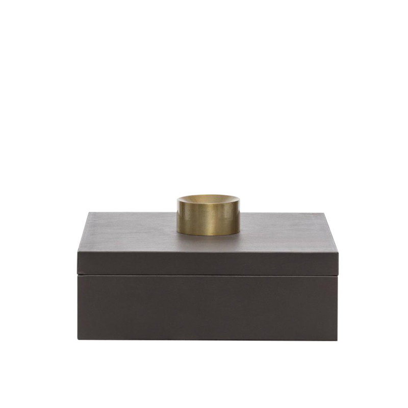 Leather Made Jewelry Box - Elegant Storage Solution, Large, Grey
