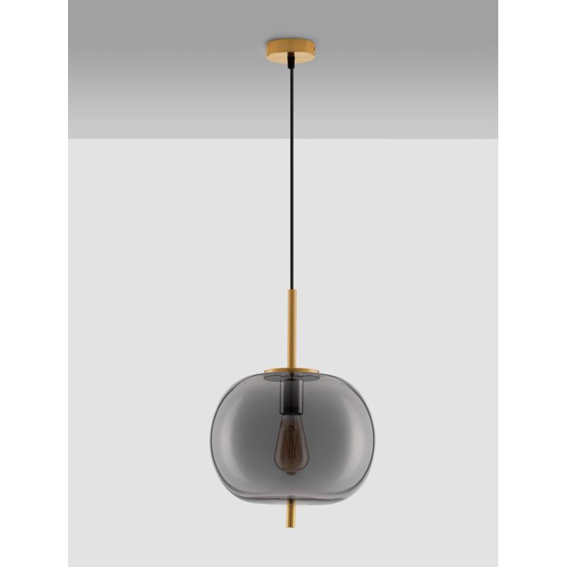 LATO 1 - Light BRASS GOLD & SMOKEY Pendant