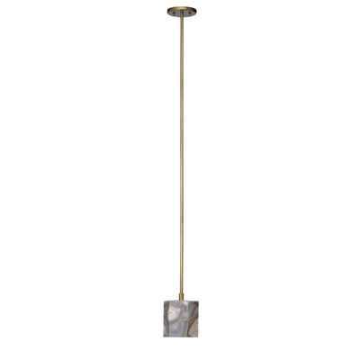 Luminaire suspendu carré simple à 1 lumière Hex Pendant