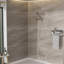 Système de douche multi fonctions avec pomme de douche à effet pluie 4,7 po, douche à main à 8 fonctions, nickel brossé-126231961