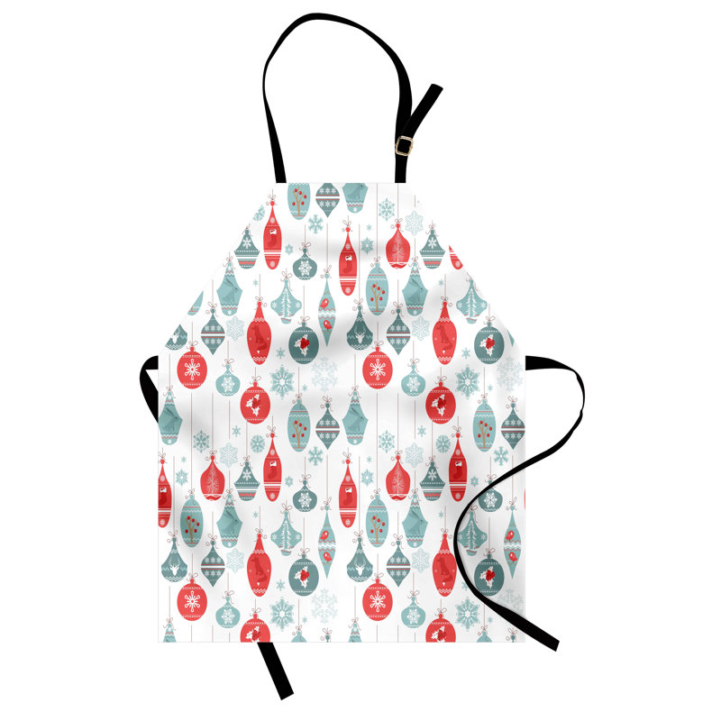 Tablier rétro The Holiday Aisle® unisexe, motif Joyeux Noël, taille adulte, bleu rouge