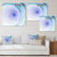 Fractale bleue et mauve - impression sur toile encadrée-1801821295-1801821305