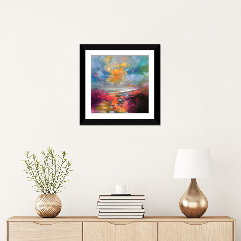 « Warmth Prevails », reproduction sur toile, Papier d'art encadré noir, Blanc, H 16 po x l 16 po x P 1 po