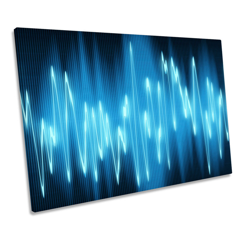 Abstract Strobe Equalizer - Wrapped Canvas Art Prints, 91.4cm H x 137.2cm W