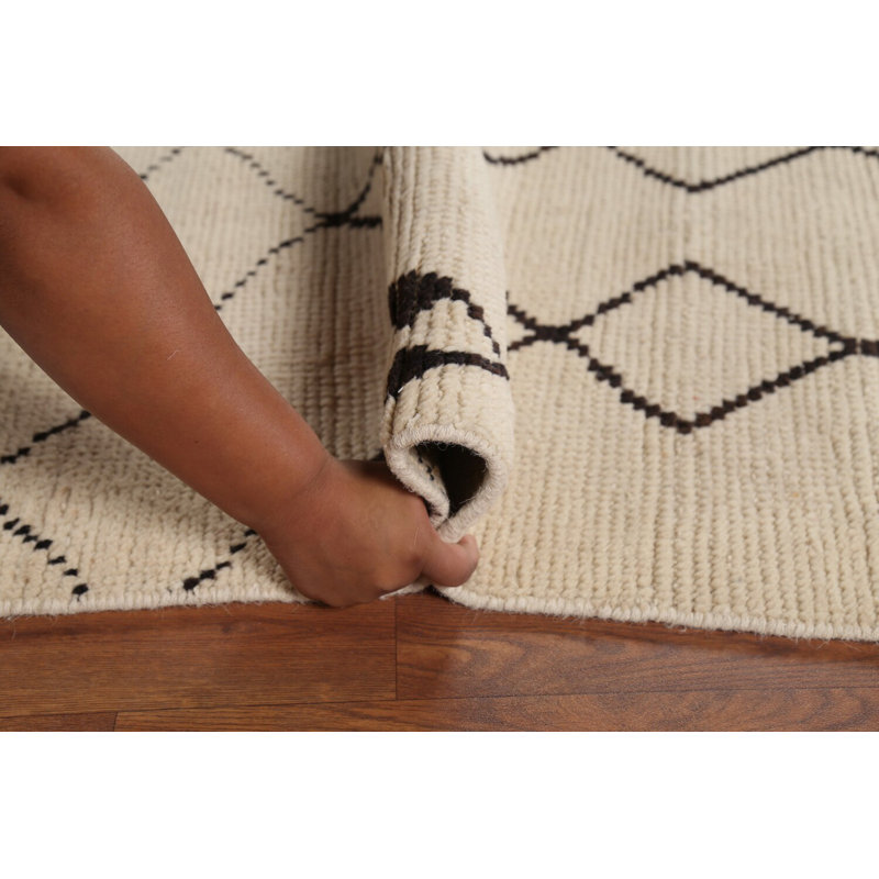 Tapis oriental marocain à motif de treillis All-Over 6 x 10