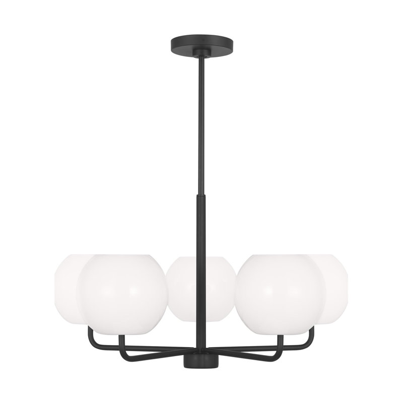 Lustre à 5 lumières Jorund, Noir mat, Non