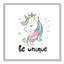 «Be Unique», impression sur papier licorne-47848657-47848665