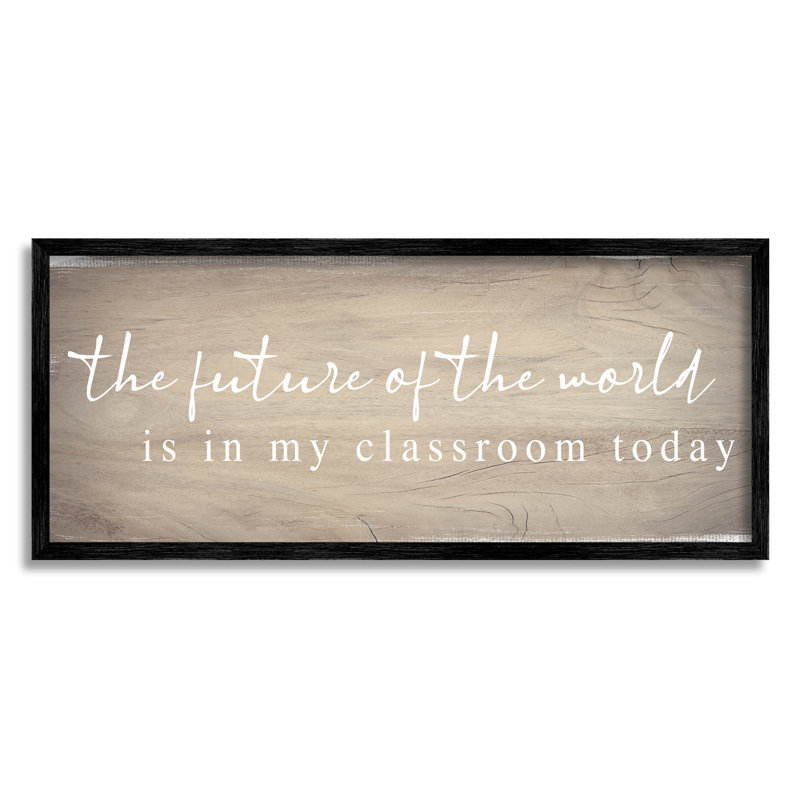 «Rustic Classroom Teacher», art mural texturé giclée par Daphne Polselli, H 13 po x l 30 po x P 1,5 po