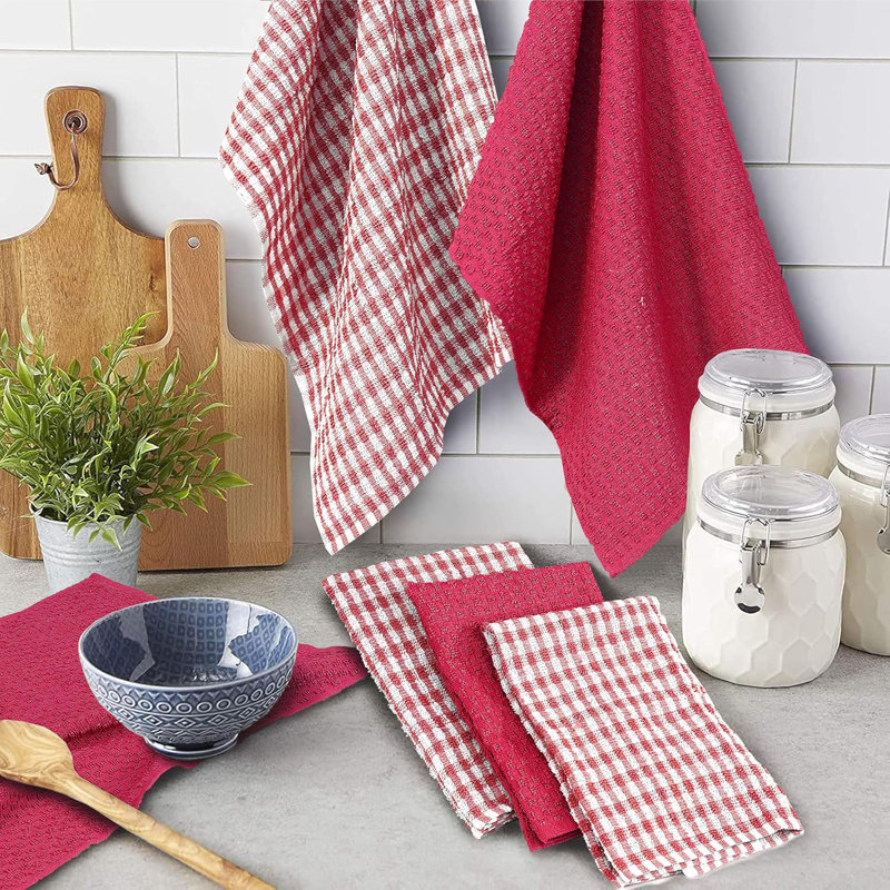 Tea Towel Kitchen Towel, Red