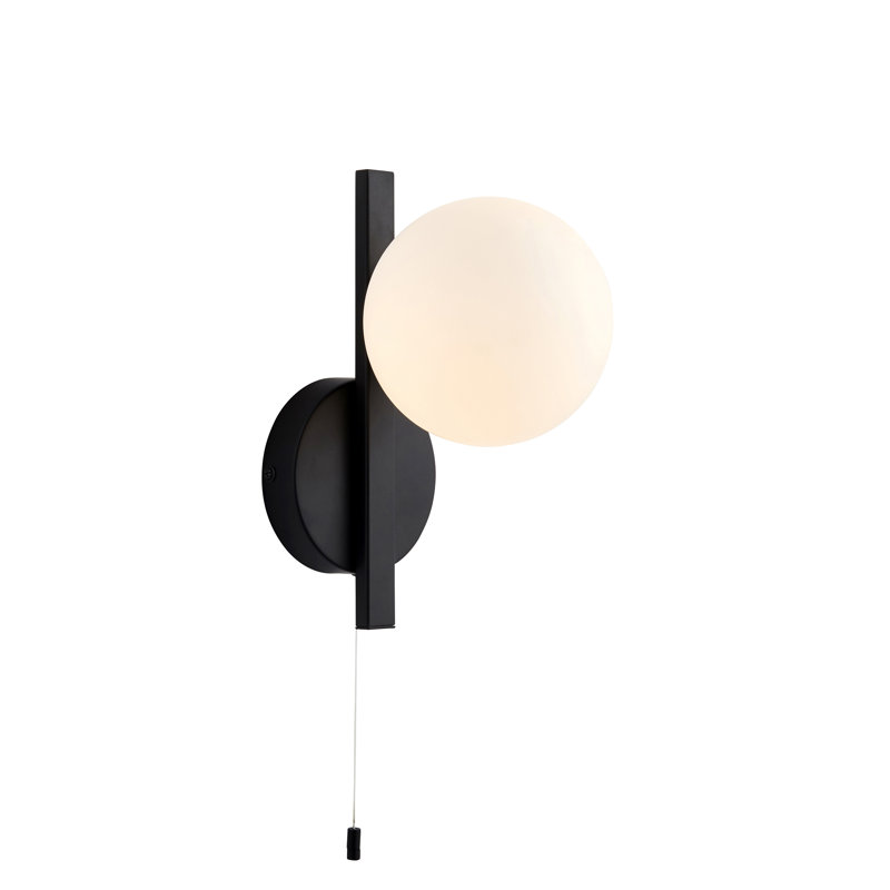 Spa 1-Light Bathroom Wall Light, Black