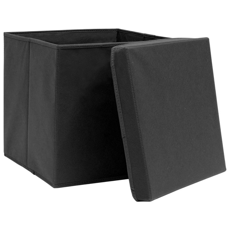 Bac de rangement en tissu Latitude Run®, H 11 po x l 11 po x P 11 po, Noir
