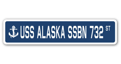 Alaska Ssbn 732 Street Sign Heavy Duty Plastic 6" X 24"