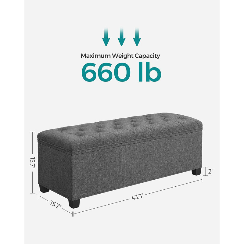 Banc de rangement rabattable