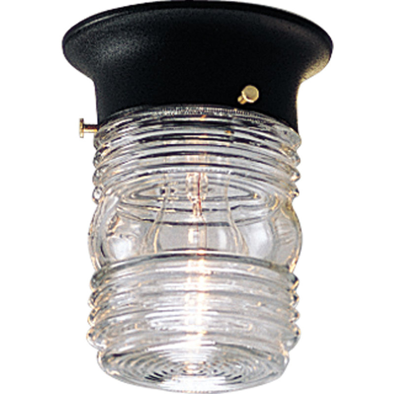 Plafonnier encastré d'extérieur 1 lumière Mahomet, Noir