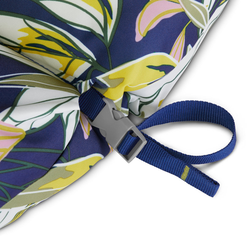 Coussin de siège / dossier d'extérieur Vera Bradley, Feuilles de forêt tropicale bleue