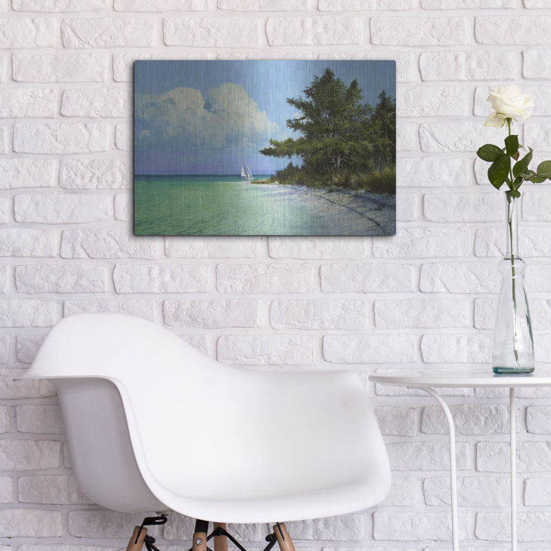 Dovecove «Cayo Costa Beach» par Kent Sullivan, art mural en métal, H 16 po x l 24 po