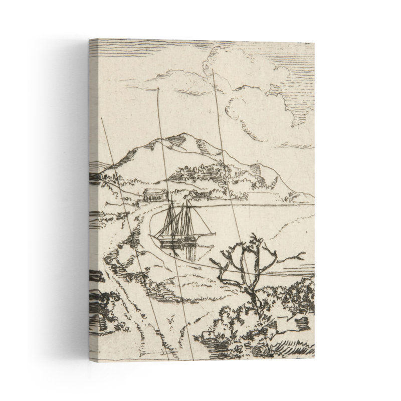 Greek Landscape, Or The Anchorage Impressionist Contemporary Coastal Architecture Wall Art Print, 91.44cm H x 60.96cm W