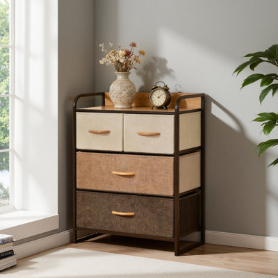 Commode de rangement autoportante, tour de rangement à 3 niveaux, unité de rangement chic