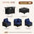7-pieces Patio Furniture Set With 44" Propane Gas Fire Pit Table-106877621