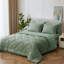Ensemble d'édredon 7 pièces en microfibre délavée toutes saisons - ensemble de literie matelassée à coutures losangées, housse de couette en duvet synthétique réversible, édredon en microfibre moelleuse respirante-107132393-107132391