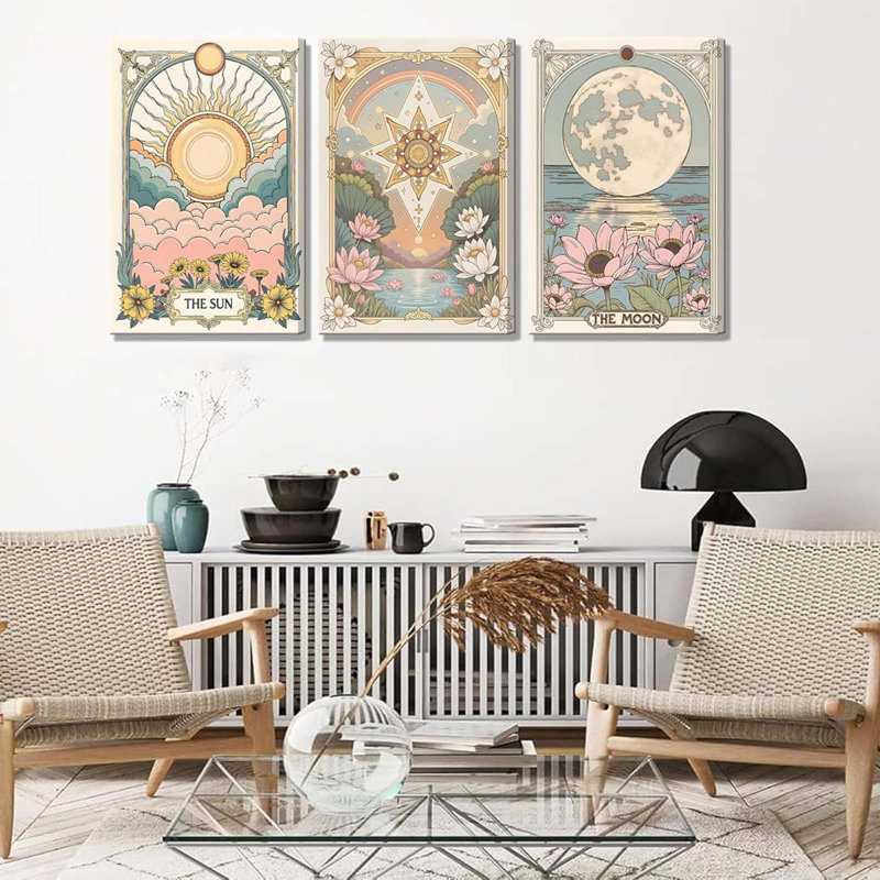 3 Piece Wrapped Canvas Print, 60 cm H x 40 cm W