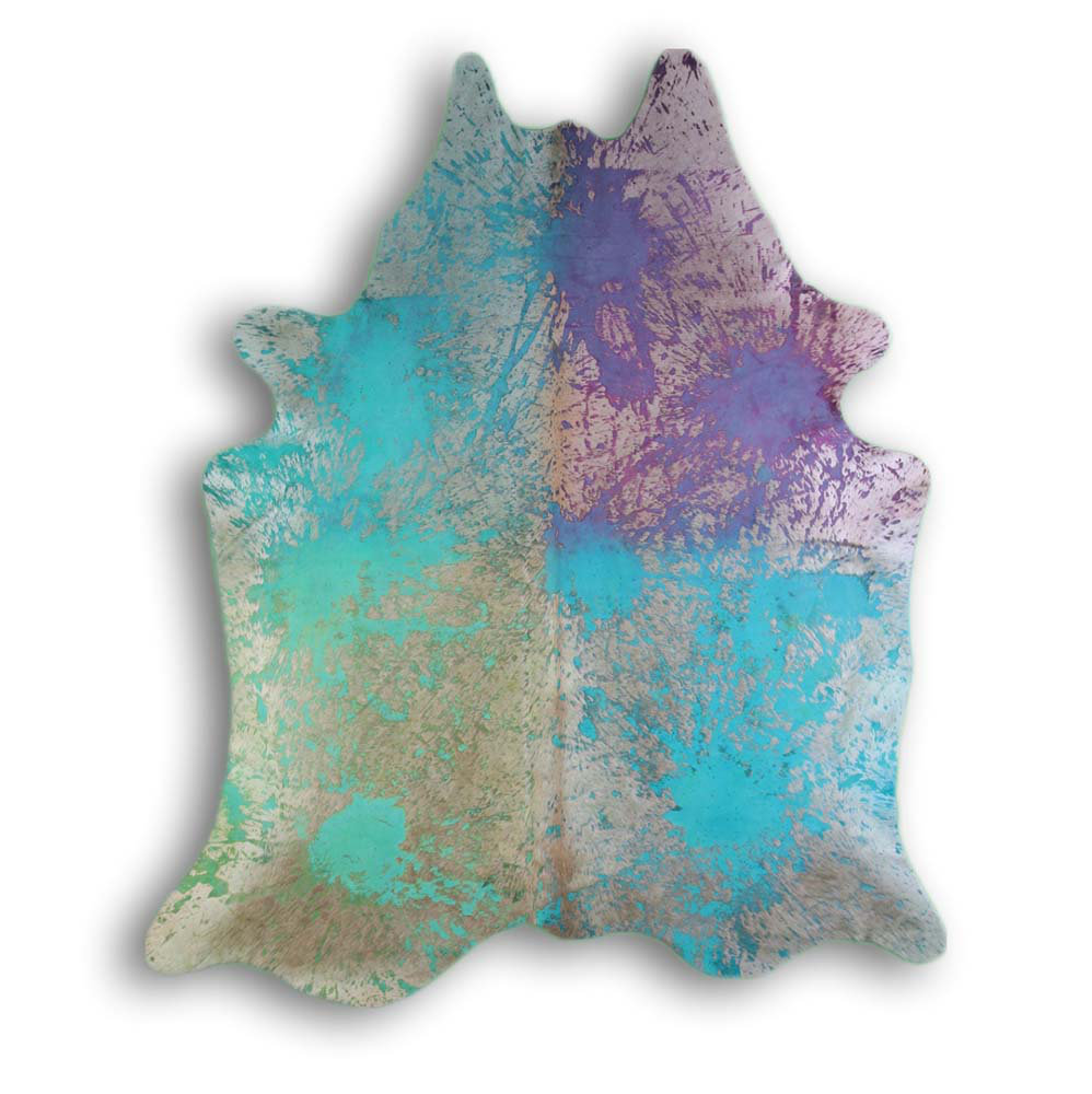 Union Rustic ACID WASHED HAIR ON Cowhide RUG DISTRESSED COLORFUL 2 - 3 ...