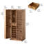 Armoire à vin de 58 po avec porte-verres à pied et tablettes de rangement pour la salle à manger ou la cuisine