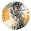 Horloge murale jaune et noire Painterly Cheeta-101233998