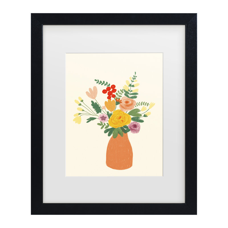 «Gigi Rosado My Flowers Matted», art encadré
