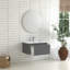 Armoire de salle de bain murale avec lavabo flottant 30 po avec lavabo intégré en céramique blanche-2045504999