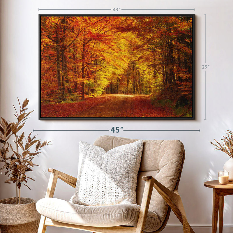 «Forest Autumn Trees Wall Art», H 43 po x l 29 po