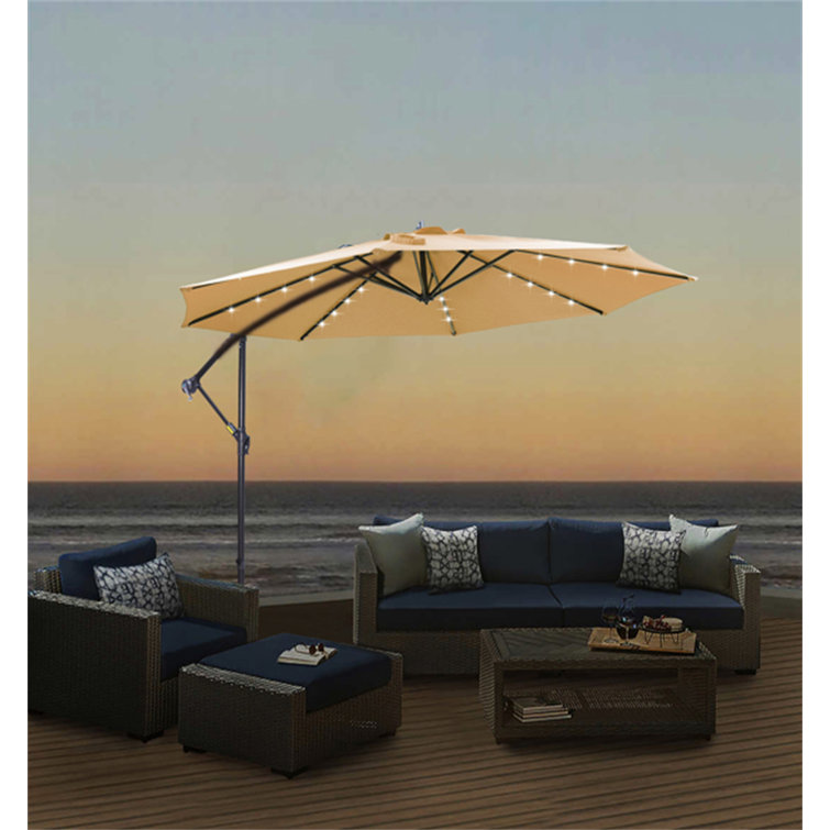 Latitude Run® Ronnay Lighted Cantilever Umbrella | Wayfair