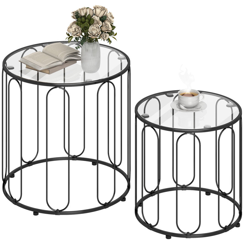 Glass Top Nesting Tables