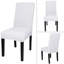 Housse pour chaise de salle à manger - Blanc - Hautement extensible / Amovible / Lavable / Protecteur de siège / Usage domestique et événementiel