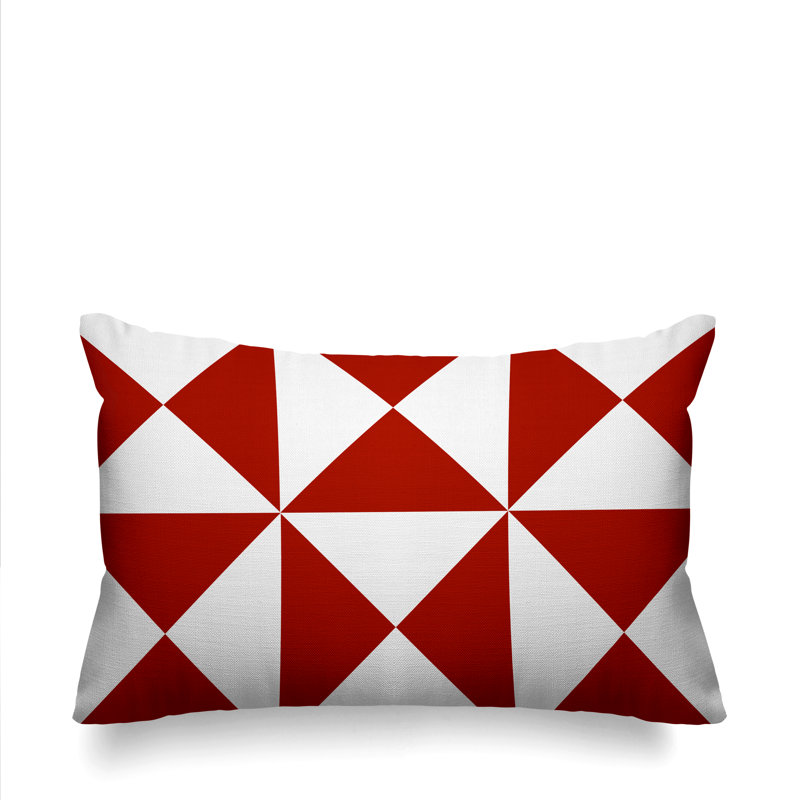 Coussin décoratif intérieur / extérieur Farrell, Rouge