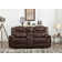 Jepum 77.6" Top-Grain Genuine Leather Manual Reclining Loveseat Sofa, 2-Seater Recliner Couch with Storage and Cupholders