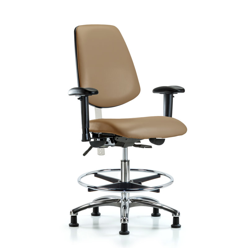 Chaise de dessinateur Josiah, Patins, Non inclus, Taupe