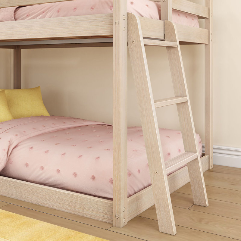 Kentin Twin over Twin Bunk Bed, Embossed Natural