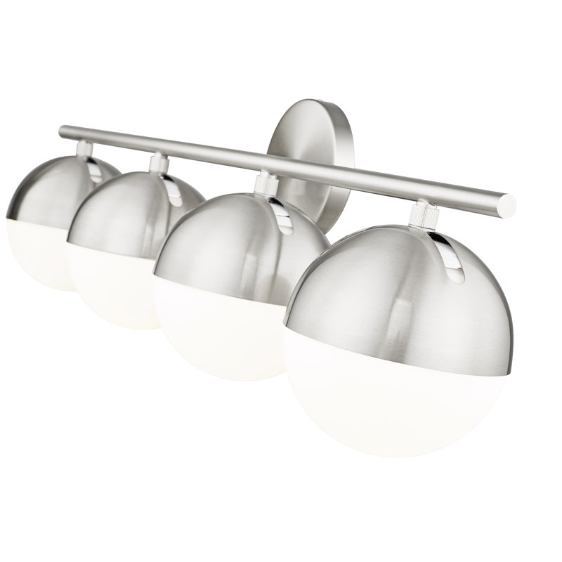Meuble-lavabo 4 lumières 32,25 po Trombetta, Nickel brossé