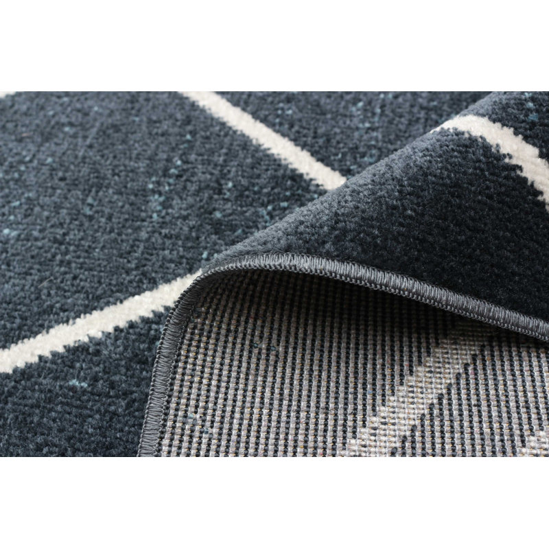 Tapis bleu Byrann, Tapis de couloir 2 pi 6 po x 8 pi
