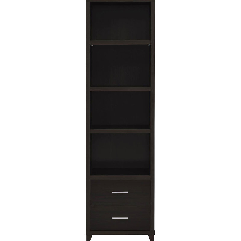 Tour multimédia à finition cappuccino - Maximisez votre espace de rangement contemporain pour créer une ambiance élégante